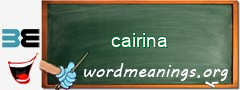 WordMeaning blackboard for cairina